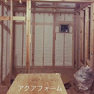 部屋全体/アクアフォーム/断熱材/マイホーム記録/ワクワク(ㅅ´³`)♡のインテリア実例 - 2016-09-12 17:23:11