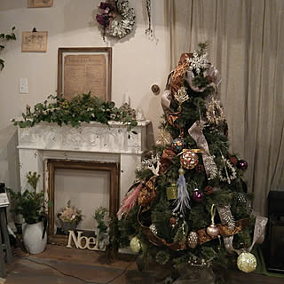 クリスマス/シャビーシック/Brocante/クリスマスディスプレイ/花のある暮らし...などのインテリア実例 - 2017-12-09 22:08:57