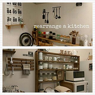 キッチン/DIY/seria/すのこリメイク/１╳４材のインテリア実例 - 2016-02-29 02:30:23