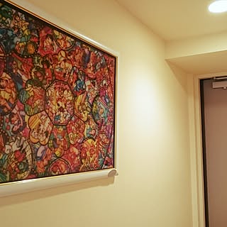 玄関 入り口 ディズニーパズルのおしゃれなアレンジ 飾り方のインテリア実例 Roomclip ルームクリップ