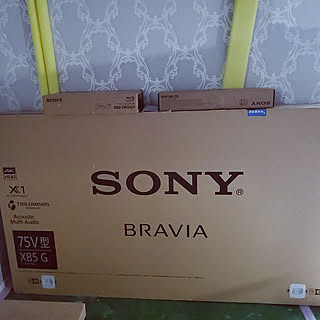 テレビ/テレビ75インチ/SONY/新築一軒家/新築建築中...などのインテリア実例 - 2020-02-16 00:12:39