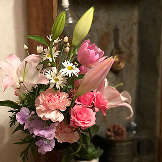 花のある暮らし/百合/花束をもらいました/チューリップ/カーネーション...などのインテリア実例 - 2019-03-03 22:54:56