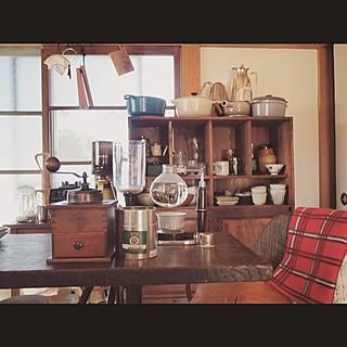 部屋全体/サイフォン/coffee大好き！/リノベーション/和室をキッチンへ...などのインテリア実例 - 2015-11-30 14:42:20