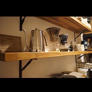 キッチン/ドリップコーヒー/KINTO/カフェ風/DIY食器棚...などのインテリア実例 - 2016-04-01 20:42:38