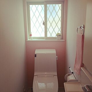 シンプル可愛いが好き/バス/トイレ/ピンクの壁のインテリア実例 - 2017-04-17 10:56:55