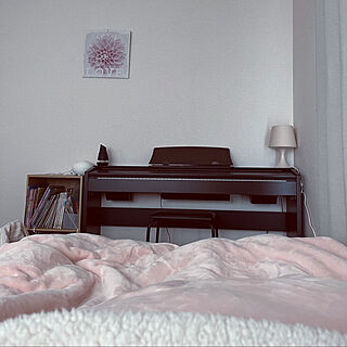 寝室/毛布でぬくぬく/モニター応募投稿/ベッド周り/電子ピアノのインテリア実例 - 2022-03-19 13:55:17