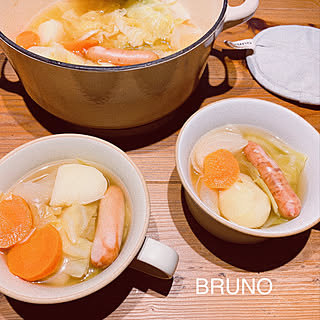 BRUNO鋳物ホーローポット/BRUNO/暮らしを楽しむ/おうち見直しキャンペーン/コメントお気遣いなく...などのインテリア実例 - 2022-01-21 16:54:32