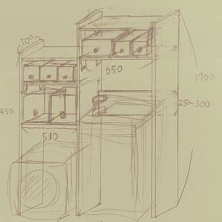 棚/設計図らしきもの/すっきり暮らしたい/見せない収納/シンプルに暮らしたい...などのインテリア実例 - 2023-03-10 18:43:14