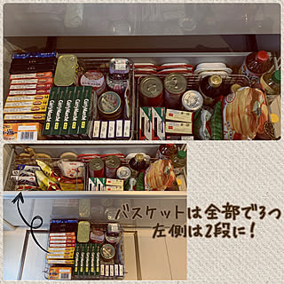 整理整頓/重ねて収納/ステンレスワイヤーバスケット/無印良品/食品収納...などのインテリア実例 - 2022-01-23 10:55:56