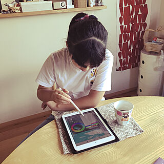 円形ダイニングテーブル/Apple Pencil/iPad/机/アイビスペイント...などのインテリア実例 - 2021-10-02 13:44:19