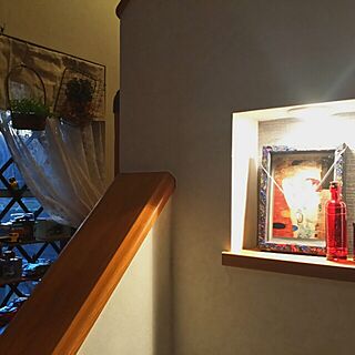 棚/ニッチにある雑貨/リビング階段/小窓のインテリア実例 - 2013-11-14 17:13:43
