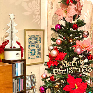 クリスマス/クリスマスツリー/クリスマスディスプレイ/造花/ハワイアン...などのインテリア実例 - 2021-12-24 00:10:19
