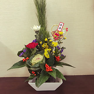 ダイソー 正月花アレンジの商品を使ったおしゃれなインテリア実例 Roomclip ルームクリップ