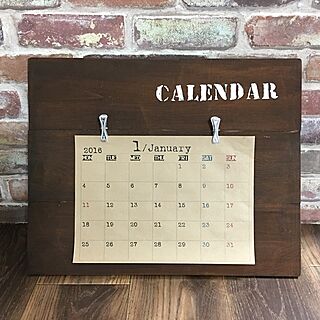 部屋全体/カレンダー2016/手作りカレンダー/アンティーク/カフェ風...などのインテリア実例 - 2016-01-11 15:45:25