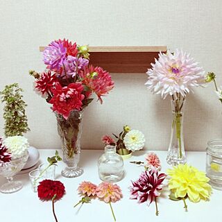 机/花/フラワーアレンジ/植物/花瓶のインテリア実例 - 2013-10-17 22:22:25