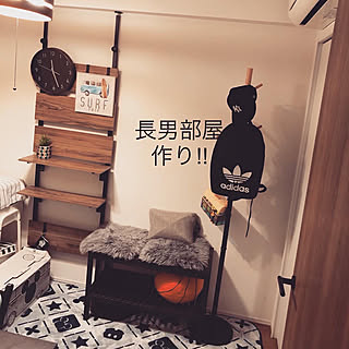 ニトリ/突っ張り棚/部屋全体/子供部屋/中学生男子の部屋...などのインテリア実例 - 2020-05-12 21:15:50