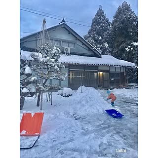 玄関/入り口/雪/古いおうち/古民家/昭和レトロ...などのインテリア実例 - 2017-01-15 17:53:10