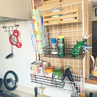 ワイヤーネット&突っ張り棒/キッチン棚DIY/日本家屋/おしゃれな家にしたい/DIY...などのインテリア実例 - 2022-09-12 11:05:58