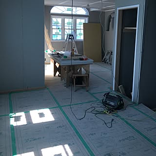 キッチン/建設記録/建設途中/途中経過/寝室側からキッチンパシャり...などのインテリア実例 - 2017-05-05 09:15:34