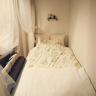 ベッド周り/ひとり暮らし/エッフェル塔が好き。/フェイクグリーン/IKEA...などのインテリア実例 - 2016-05-08 01:10:51