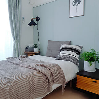 ベッド周り/寝具/植物のある暮らし/観葉植物/IKEA...などのインテリア実例 - 2021-05-09 11:27:21