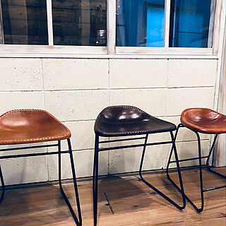 リビング/椅子/カフェ風/ブロック壁のインテリア実例 - 2019-06-29 18:35:47