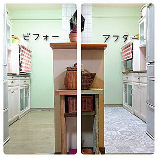 キッチン/リメイクシート/床リメイク/家具ペイント/壁塗装...などのインテリア実例 - 2021-02-25 16:21:47