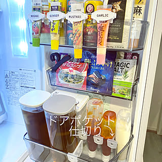 冷蔵庫の中 ドアポケット収納のアイデア おしゃれなインテリア実例 Roomclip ルームクリップ