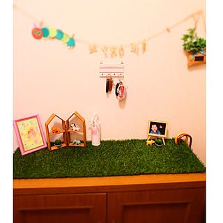 100均 芝生マットの商品を使ったおしゃれなインテリア実例 Roomclip ルームクリップ