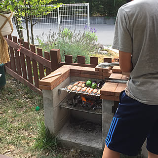 玄関/入り口/庭/焼き鳥/BBQコンロDIYのインテリア実例 - 2018-08-04 16:47:06