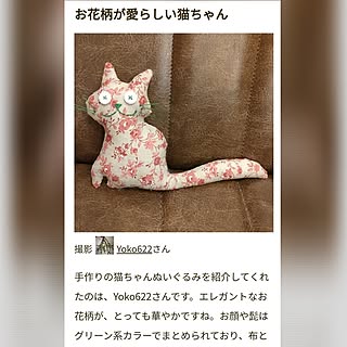 リビング/RoomClip mag/ハンドメイド/猫のぬいぐるみ/手作り...などのインテリア実例 - 2024-01-26 15:55:13