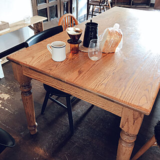 コーヒー好き/朝はパン派/ダイニングテーブル/ぺんき塗りました/カフェ風に憧れる。...などのインテリア実例 - 2021-10-29 09:25:51