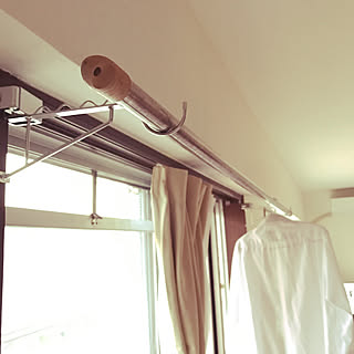 カーテンレール 物干しスペースのおしゃれなアレンジ 飾り方のインテリア実例 Roomclip ルームクリップ