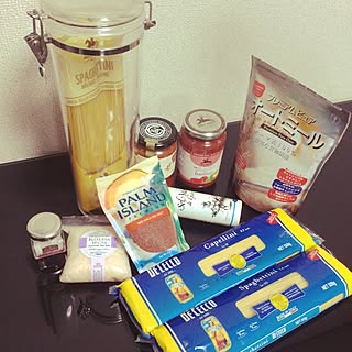 キッチン/調味料ラックもみてね♡/ヘルプme！！/案が浮かばない/食料品収納...などのインテリア実例 - 2015-04-11 03:10:28