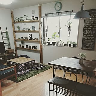 部屋全体/IKEA/ディアウォール/nikoand…/こたつ天板DIY...などのインテリア実例 - 2017-01-22 08:44:57