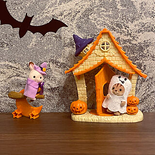 壁紙/シルバニアファミリー/ハロウィン/子どもと暮らす/マンション暮らし...などのインテリア実例 - 2021-09-21 07:04:18