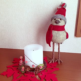 玄関/入り口/建て売り/セリア/LEDキャンドル/クリスマス...などのインテリア実例 - 2013-12-03 15:57:04