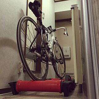 玄関/入り口/室内ローラー/ロードバイク/自転車/下からのインテリア実例 - 2015-03-04 22:06:28