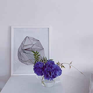 花のある暮らし/ガラスのティーポット/ブルー/青/紫陽花...などのインテリア実例 - 2021-06-24 14:32:56