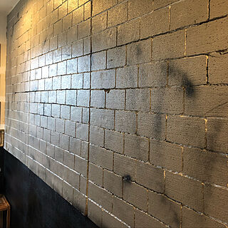 壁/天井/DIY/発泡スチロールレンガ/腰壁のインテリア実例 - 2018-05-17 15:00:14