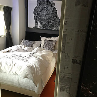 ねこのいる暮らし/IKEA/100均/床にものを置かない/ベッド周りのインテリア実例 - 2019-09-28 09:03:47