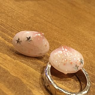 リビング/ハンドメイド/桜貝/ピアス/貝殻...などのインテリア実例 - 2016-04-17 21:44:06