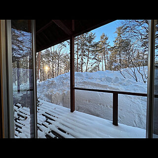 寝室からの眺め/−12℃/朝日/屋根雪/全開口サッシ...などのインテリア実例 - 2022-01-16 09:52:11