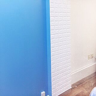 壁/天井/ブルーの壁/水性ペンキ/アザーブルー/DIY...などのインテリア実例 - 2017-01-13 19:24:19