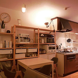 キッチン/10畳ldk/家族で暮らす/オープン収納/IKEA...などのインテリア実例 - 2022-08-21 21:32:26