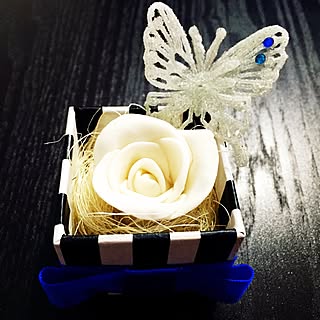 棚/クレイフラワー/ナチュラルキッチン/フラワーボックス/樹脂粘土の薔薇のお花...などのインテリア実例 - 2016-03-10 03:00:04