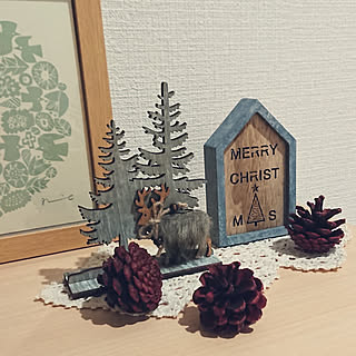 棚/クリスマス/いいね！コメント！うれしいです♥/スッキリおうちを目指しています/建て売りだけど可愛くしたい♪...などのインテリア実例 - 2018-12-06 20:27:57