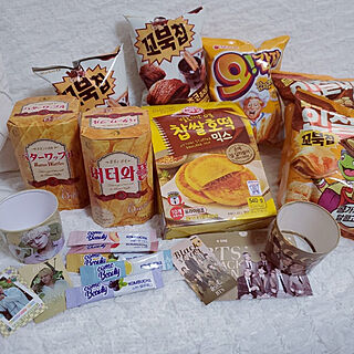 韓国菓子/コブックチョコチュロス味/バターワッフル/ホットクミックス/コンブチャ...などのインテリア実例 - 2022-05-23 07:36:25