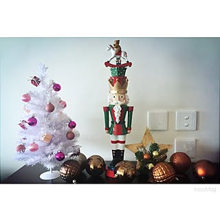 玄関/入り口/Christmas deco/Merry Xmas☆/Merry Christmas/くるみ割り人形...などのインテリア実例 - 2015-12-10 12:26:58