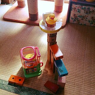 神奈川県民/積み木のお城。/ダイソーのおもちゃのインテリア実例 - 2014-08-21 13:39:47